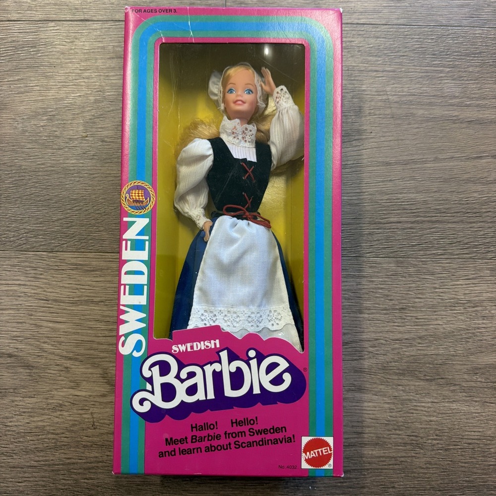 Vintage 1982 Mattel Dolls of the World "Swedish Barbie" #4032 *NRFB*